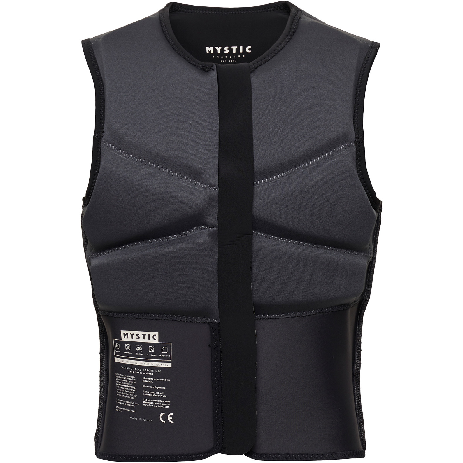 2026 Mystic Heren Block Front Zip Impact Vest 35005.230212 - Black